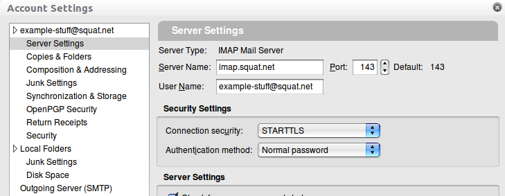 POP/IMAP: email address as login